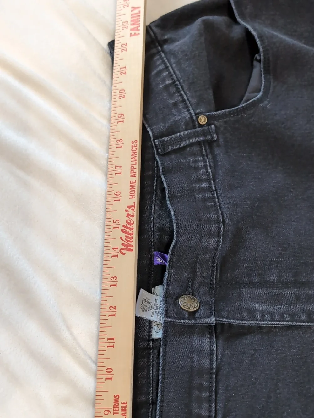 Women's Size 26 Petite Catherines Right Fit Curvy Straight Leg Black Jeans